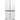 Samsung Bespoke 36'' 22.9 cu ft Refrigerator - 4 French Doors - Water Dispenser Ice Maker - White - Counter Depth - RF23DB960012W - Open Box