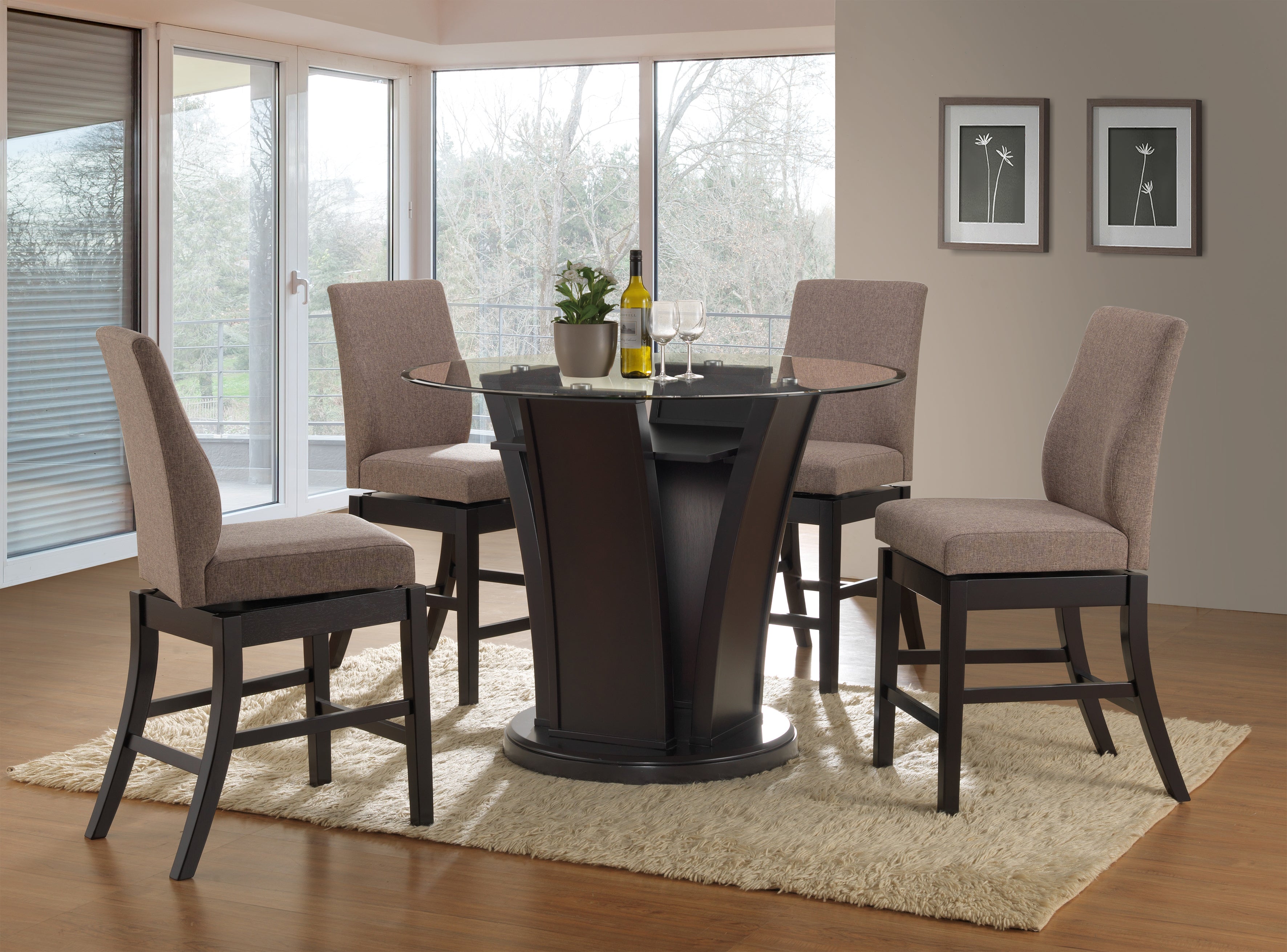Pauline dining room set 1 table 4 high chairs – Econoplus