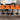 Orange Swivel and Adjustable-Height Bar Stool