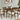 SCANDINAVE Ensemble de Salle à Manger Table Noyer plaqué et chaises assortie